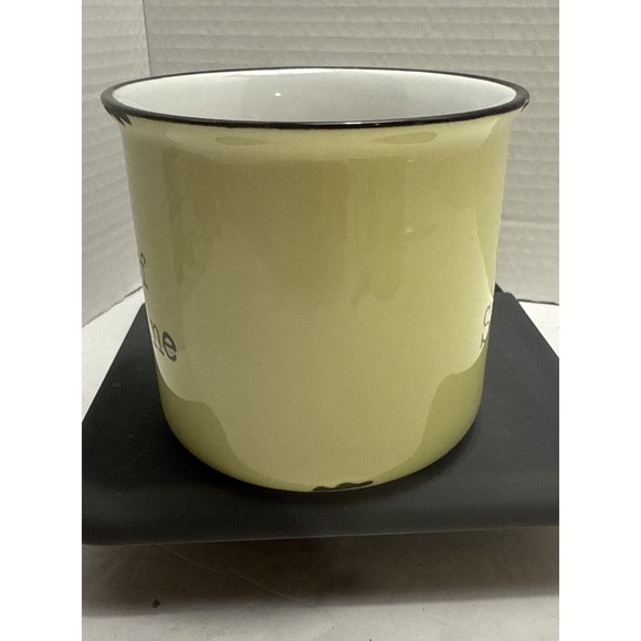 Natural Life Yellow "Cup Of Sunshine" coffee mug cup 4" Diameter - Picture 2 of 13